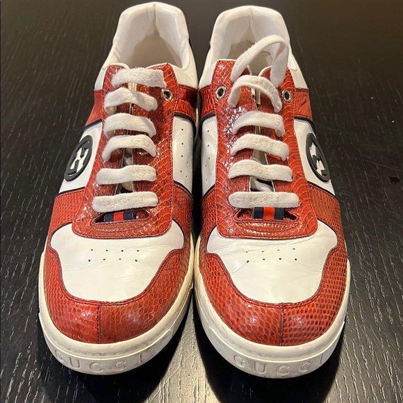 Gucci Other - Gucci Interlocking G Logo Red and White Sneakers